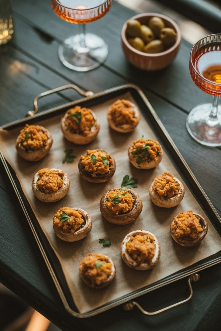 These Vegan Stuffed Mushrooms Taste Like a Classic Cocktail Party