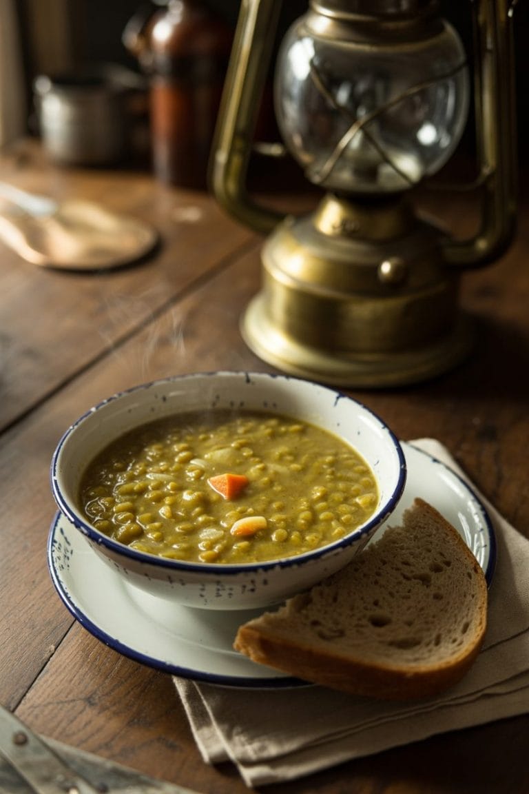 Old-Time Split Pea Soup—WW2 Style and Meat-Free