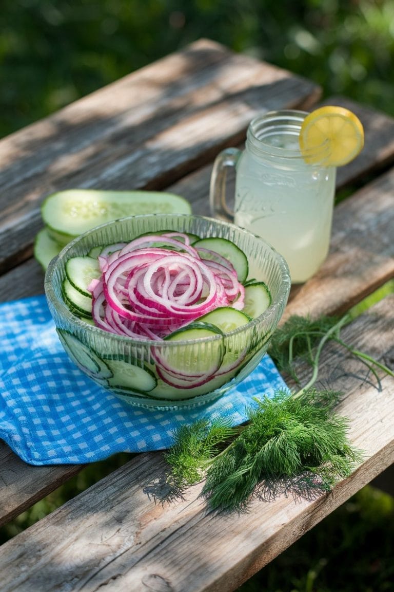 Raw Vegan Cucumber Salad From a Vintage Summer Picnic